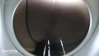 Peeing in pantyhose on musty camera